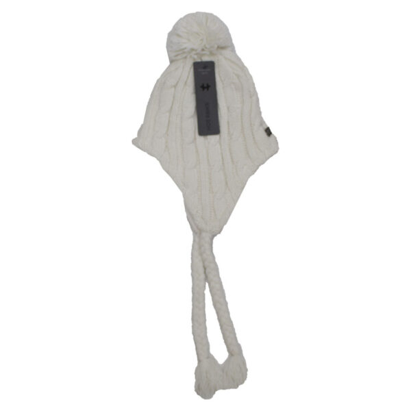 Wholesale Brand Name Youth Girls' Winter Earflap Pom-Pom Hat with Tassels - Asst. Colours (Age: 7-14 Years) - Image 5