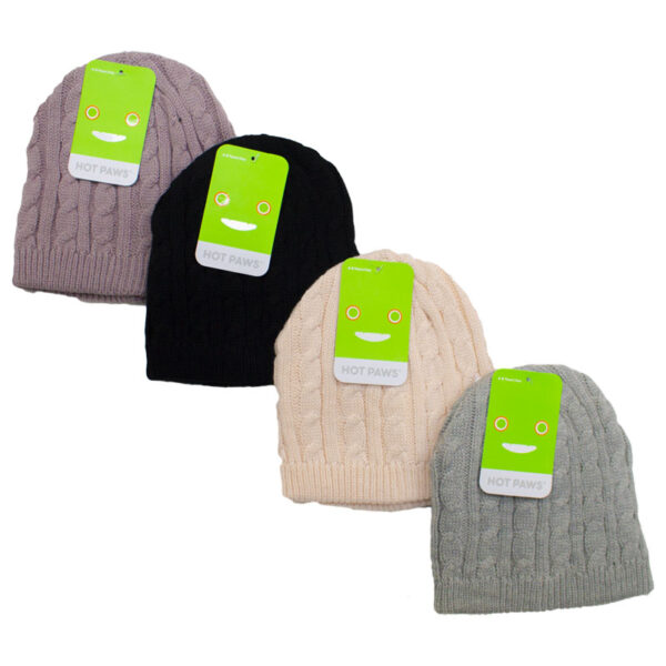 Wholesale Brand Name Kids' Cable Knit Winter Toque - Asst. Colours (4-6 Years)