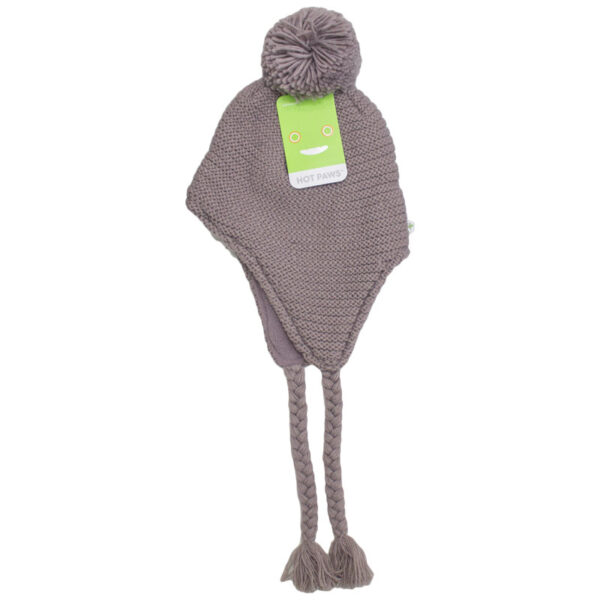Wholesale Brand Name Girl's Winter Earflap Pom-Pom Hat with Tassels - Asst. Colours (4-6 Years) - Image 5