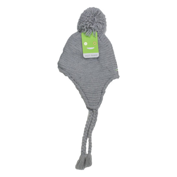 Wholesale Brand Name Girl's Winter Earflap Pom-Pom Hat with Tassels - Asst. Colours (4-6 Years) - Image 3