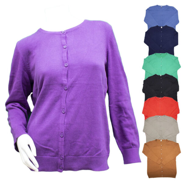 Wholesale Ladies' Cardigan Sweater- Asst. Colours (Size S - XL) - Image 9