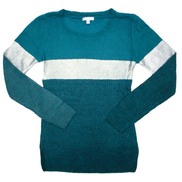 Wholesale Ladies' Long Sleeve Striped Sweater - Asst. Colours (Size S - 2XL) - Image 4
