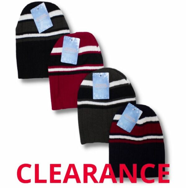 Wholesale Adult Toque With Stripes- Asst. Colours