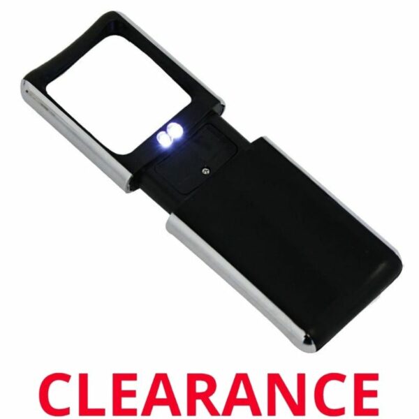Wholesale Black and Silver Magnifier with 2 LEDs