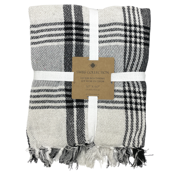 Wholesale Cotton Rich Throw Blanket - Asst. Print Colours (50” x 60”) - Image 6