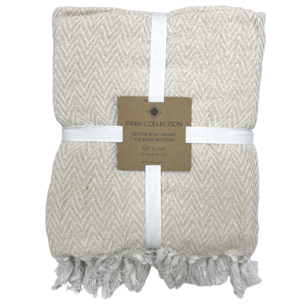 Wholesale Cotton Rich Throw Blanket - Asst. Print Colours (50” x 60”) - Image 3