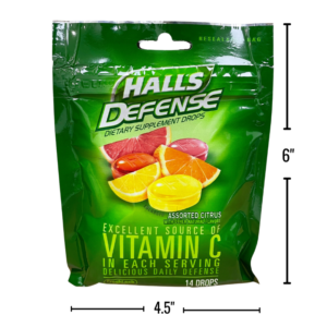 Wholesale Halls Cough Drops In Resealable Bag