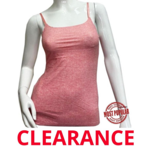 Wholesale Brand Name Ladies' Seamless Camisole - Heather Pink (Size S-XL)