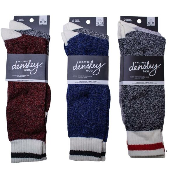 Wholesale Adult Thermal Sock with Stripe, 2-Pack