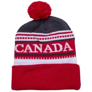 Wholesale Adult Canada Toque with Pom-pom - Red