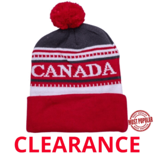 Wholesale Adult Canada Toque with Pom-pom - Red