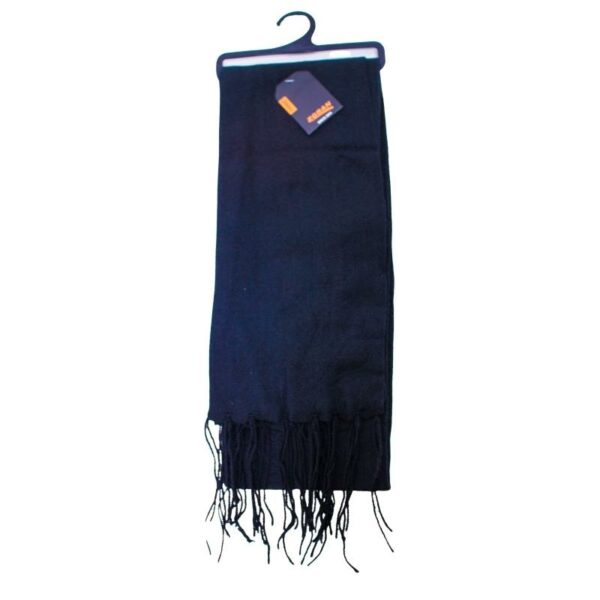 Wholesale Adult Scarf with Fringe - Black - Image 2