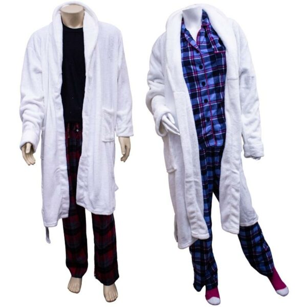 Wholesale Adult Coral Robe in White - Image 2