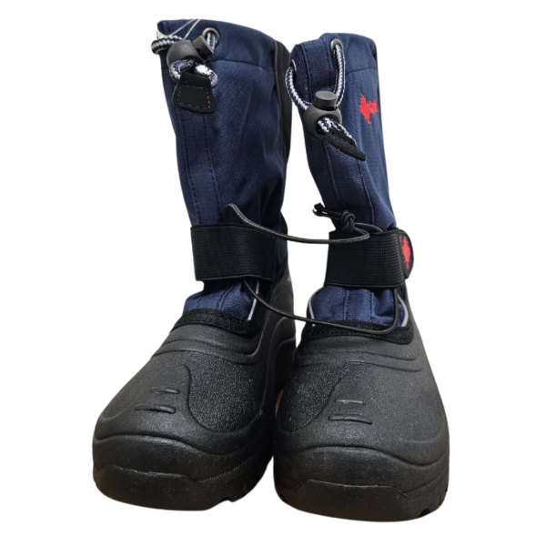 Wholesale Youth Winter Boots, Nylon Velcro, 9″ Tall, Navy & Black (Size 11-3) - Image 3