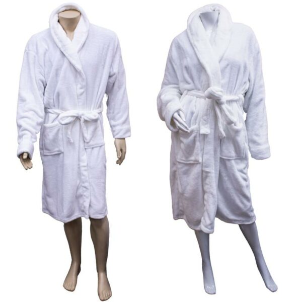 Wholesale Adult Coral Robe in White - Image 3