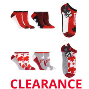 Wholesale Ladies’ No Show Canada Socks, 2-Pack – Size 9-11 ($2.00 Each)