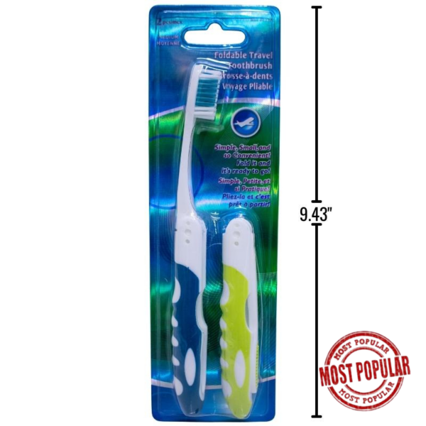 Wholesale 2-Pack Folding Toothbrush with Case ($1.00 Each)