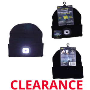 Wholesale Adult Toque with LED Lamp - Black