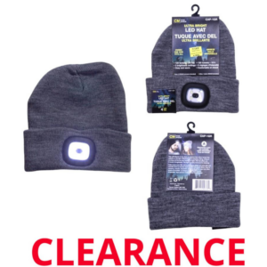 Wholesale Adult Toque with LED Lamp - Grey