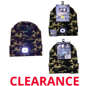 Wholesale Adult Toque with LED Lamp – Camo