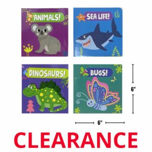 Wholesale Board Book – 4 Asst. Animal Themes (6” x 6”)