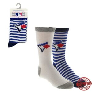 Wholesale Kids’ MLB Blue Jays Crew Socks, 2-Pack – Size 11-2 ($2.25 Each)