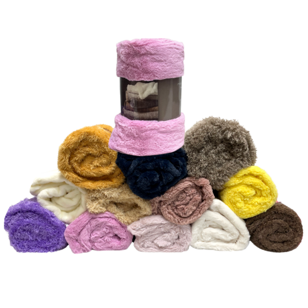 Wholesale Premium Asst. Plush Throw Blanket - Asst. Colours (50” x 60”) - Image 24