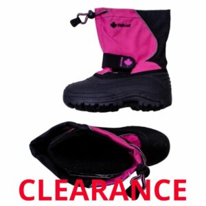 Wholesale Youth Winter Boots, Nylon Velcro,10″ Tall, Fuchsia (Size 11-3)