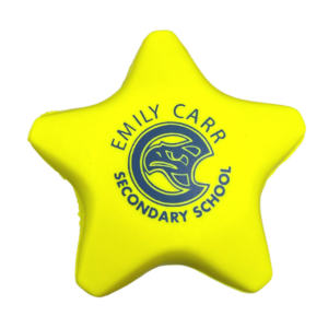 PROMOTIONAL STRESS RELIEVER IN STAR SHAPE AND YELLOW COLOUR