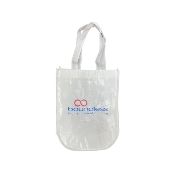 Promotional recycled fashion tote bag in white colour