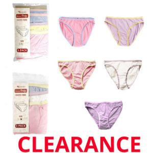 Wholesale Ladies' Cotton Assorted Hi-Cut Briefs, 3-Pack (Size: S-XL)