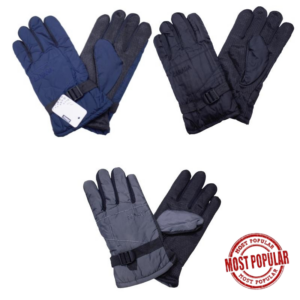 Wholesale Adult Fleece Ski Gloves with Adjustable Straps