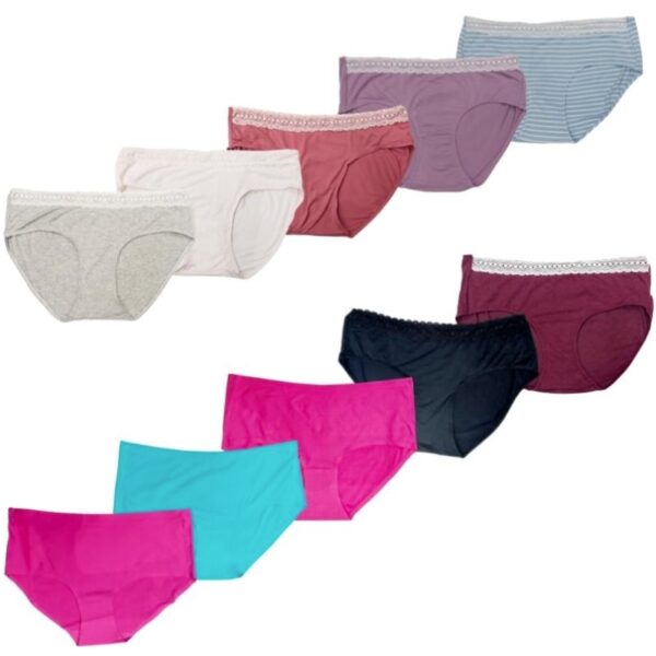 Wholesale Ladies’ Hipster Brief Asst. Colours and Styles (Size: X-Large) - Image 12