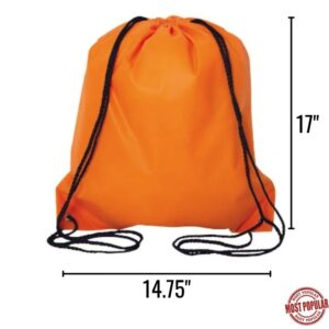 Wholesale Large Cinch Bag – Orange