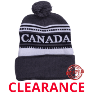 Wholesale Adult Canada Toque with Pom-pom - Dark Grey