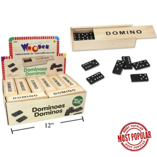 Wholesale Wood Dominoes Game in Case