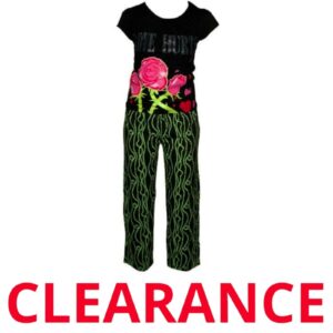 Ladies Two Piece Pajama Set Love Hurts CLEARENCE