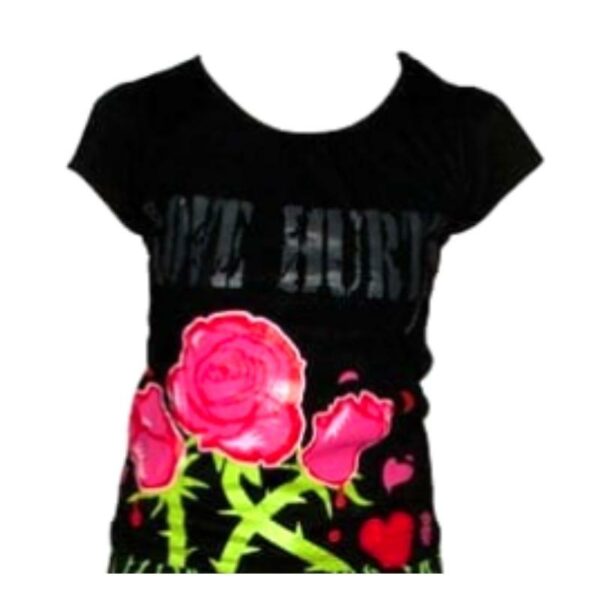 Ladies Two-Piece Pajama Set "Love Hurts", Plus Size (Size 1XL - 3XL) - Image 3
