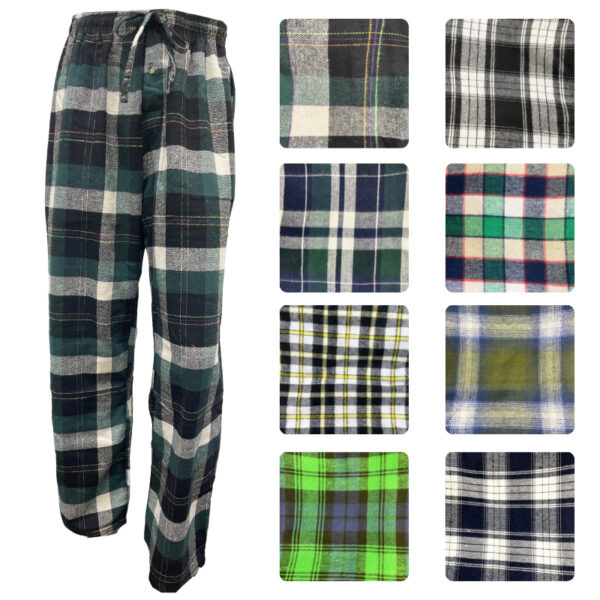 Wholesale Adult Flannel PJ Pants - Asst. Plaid (Size S-XL) - Image 3