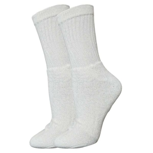 Wholesale Adult Sports Socks, White - Size 10-13, 3-Pack  ($1.10 Each) - Image 2