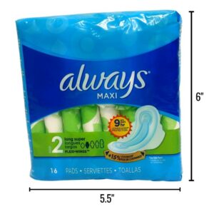 Wholesale Always Maxi Pads Super Long with Wings, 16-Pack