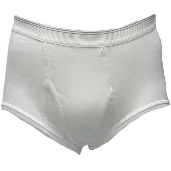 Wholesale Men's Brief - Solid White (Size XL) - Image 2