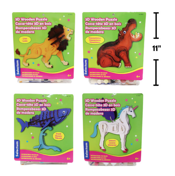 Wholesale 3D Wood Puzzle Paint Set - Asst. Characters - Image 7