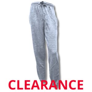 Wholesale Adult Fleece Track Pant Grey- Size Medium