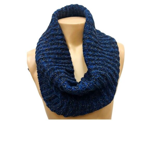 Wholesale Adult Knit Circle Scarf - Navy - Image 2