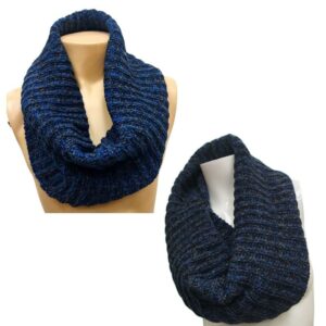 Wholesale Adult Knit Circle Scarf - Navy Cover