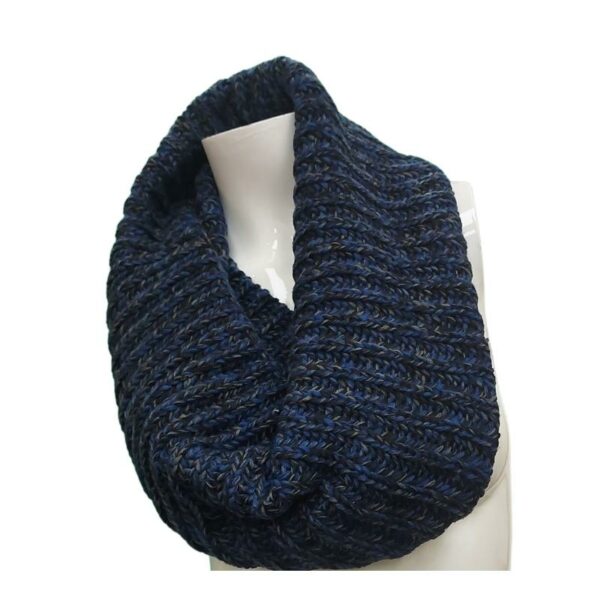 Wholesale Adult Knit Circle Scarf - Navy - Image 3