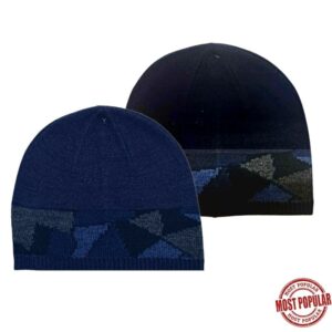 Wholesale Adult Knit Geometric Hat_Toque – 2 Colours