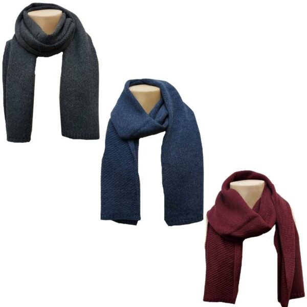 Wholesale Adult Knit Scarf - Asst Colours