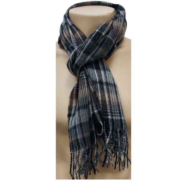 Wholesale Adult Wool & Cashmere Plaid Scarf - Asst Colours - Image 2